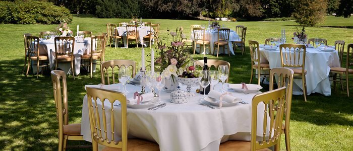 Runde borde til bryllup