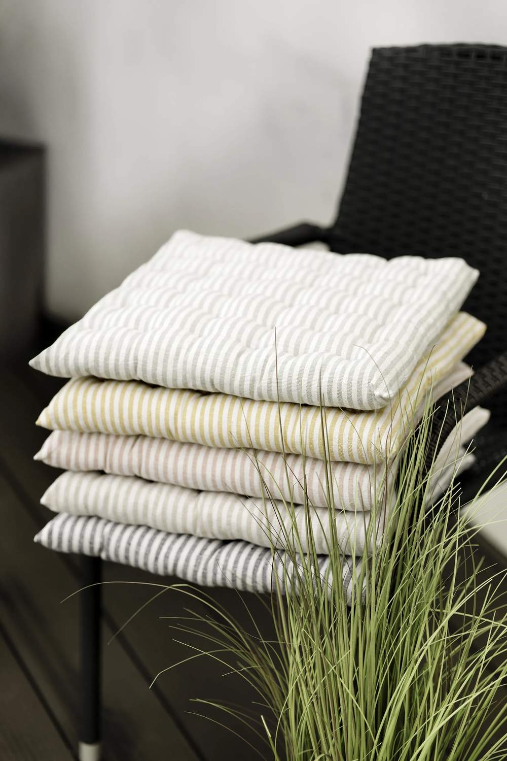Siddehynde, beige striber, large
