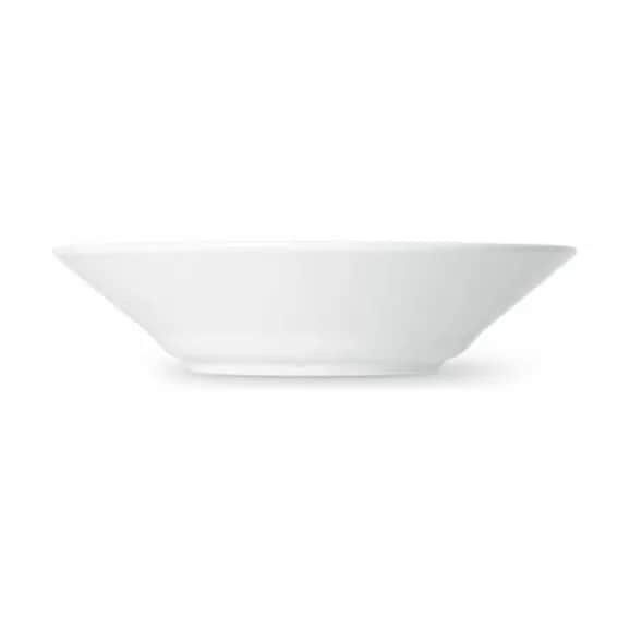 Hvid Halvblonde Dyb Tallerken, hvid, large