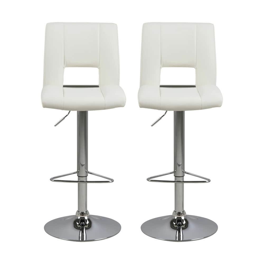 Sylvia Barstol - 2 stk., hvid, large