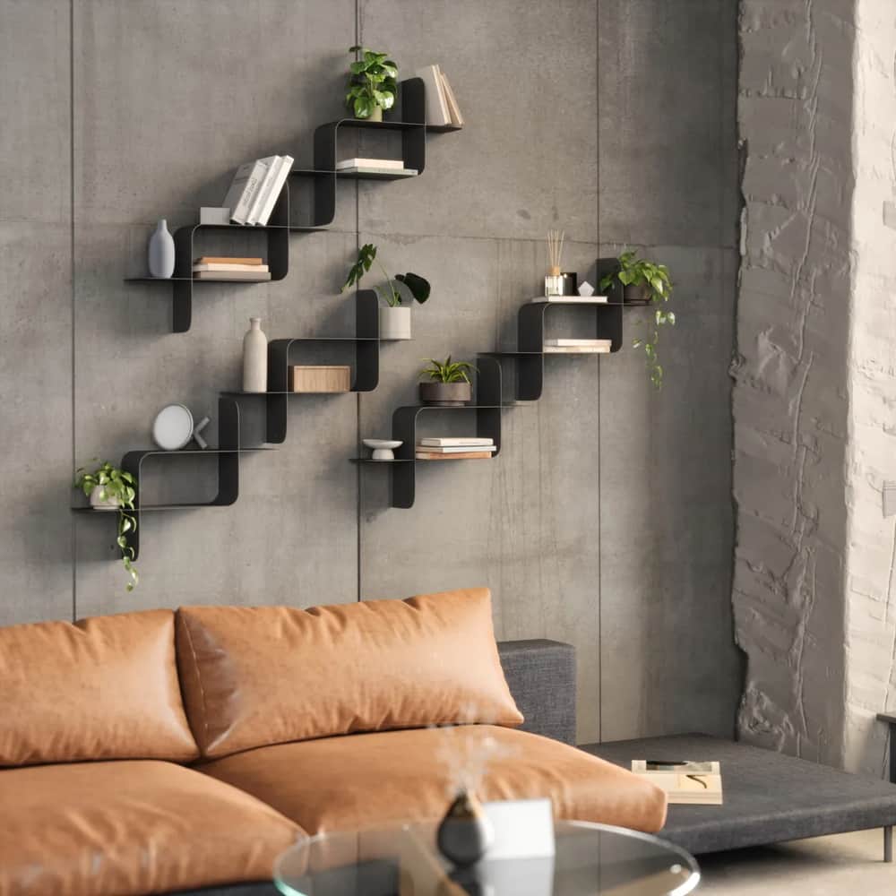 Montage Hylde - 2 stk., sort, large