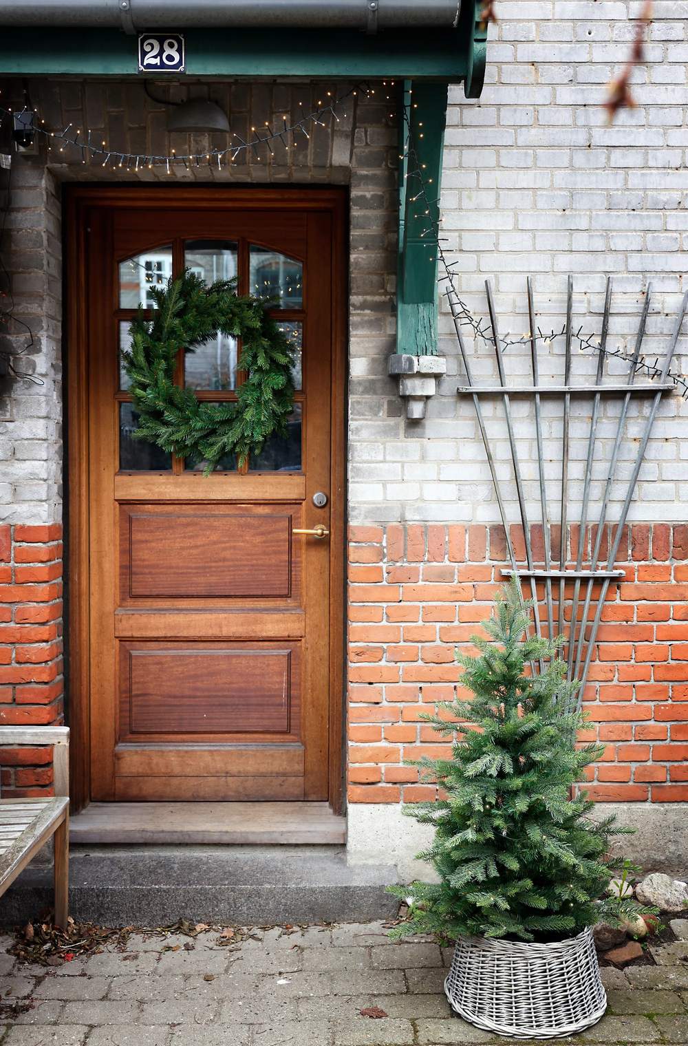 Grandis Fir Kunstig Krans, grøn, large