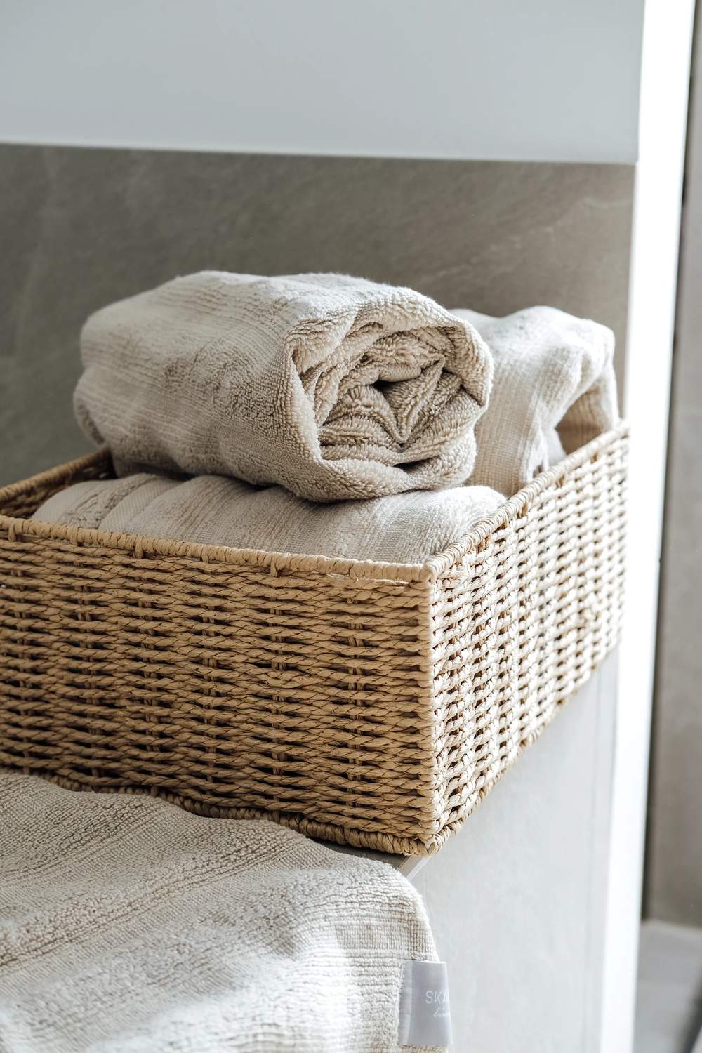 Håndklæde, beige, large