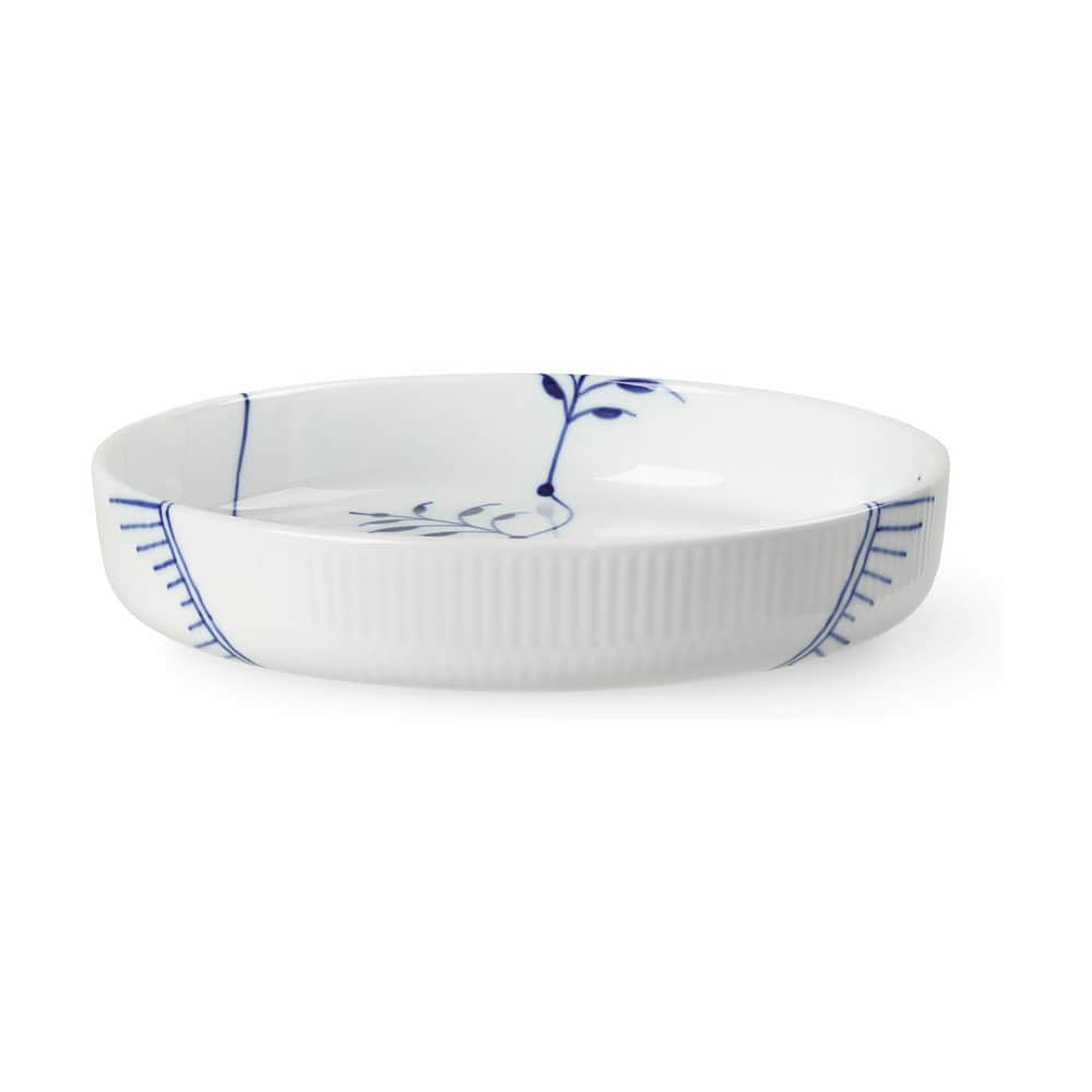Plat Royal Copenhagen Star Carbide Avec Poignées 27cm – Porcelaine Étoile Cannelée Noël