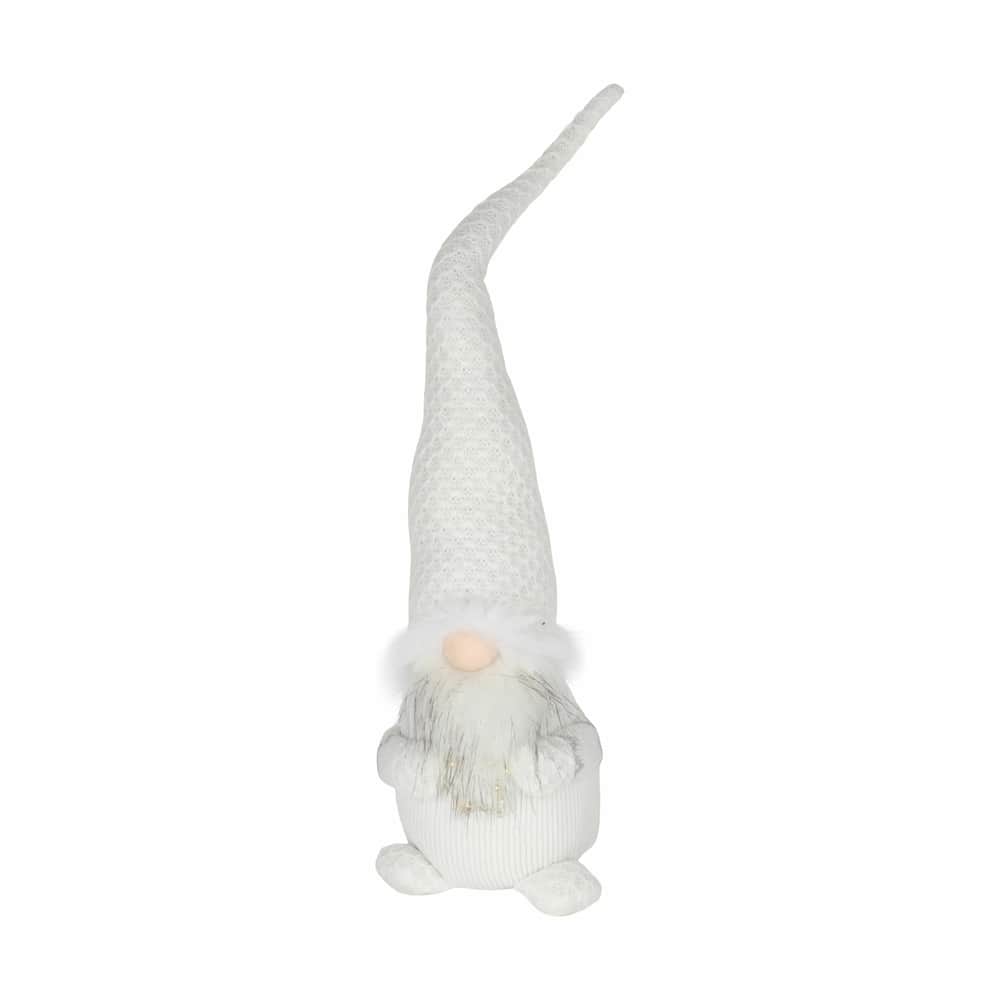 Nisse m. LED, hvid, large