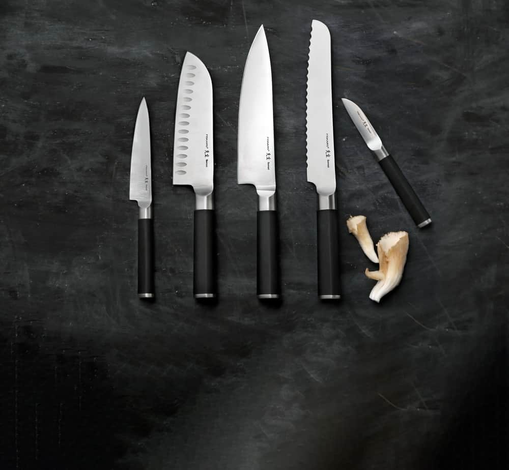 Fiskars - Sensei Knivblok - dele - 5 + knivblok - Træ/stål | Imerco
