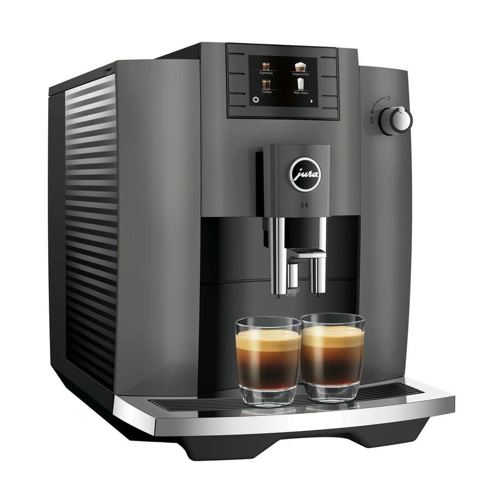 JURA E6 (EC) Kaffemaskine 2 kopper ad gangen Dark Inox Imerco