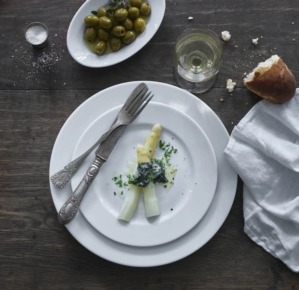 Sancerre Middagstallerken, hvid, large