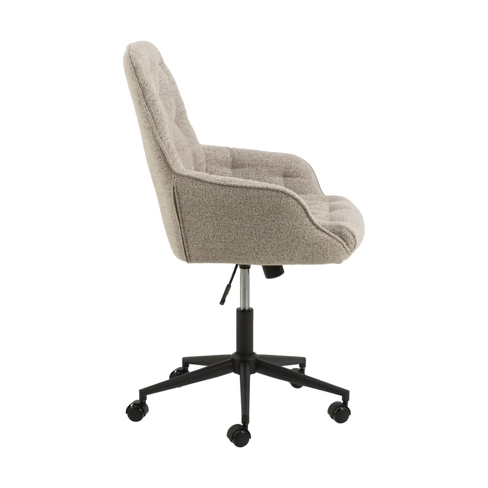 Erik Skrivebordsstol, beige / mat sort, large