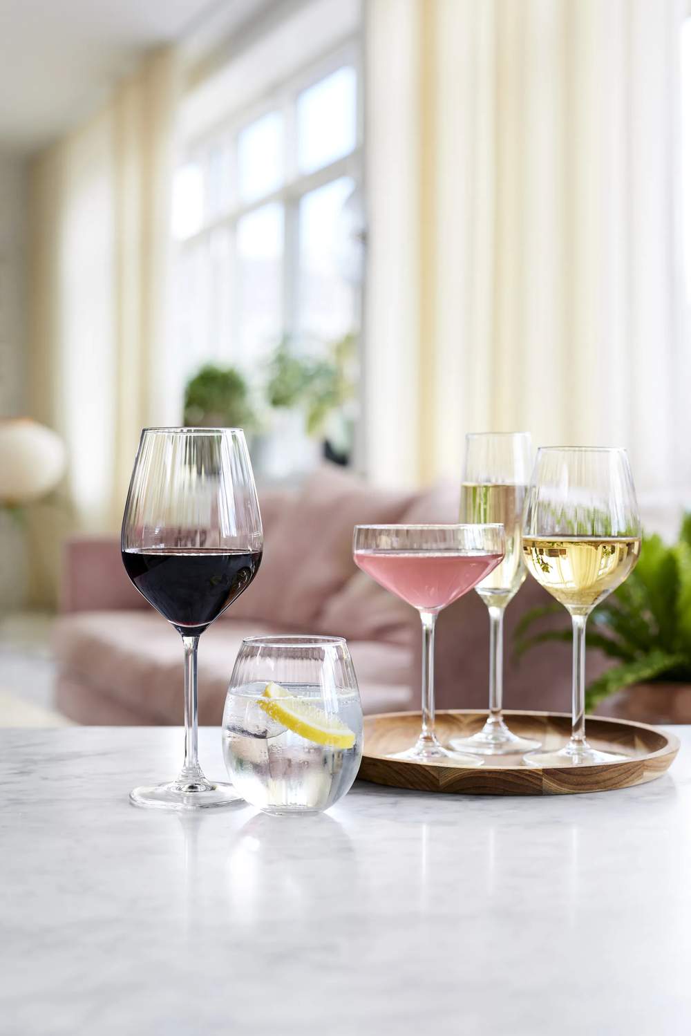 Daisy Champagneglas - 4 stk., klar, large