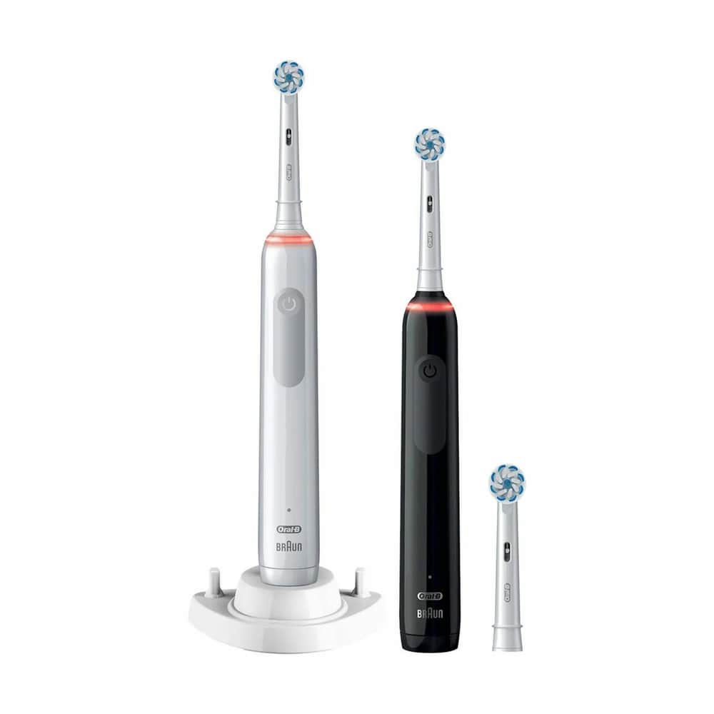 andrageren løn essens Oral-B - Pro 3 Elektrisk Tandbørste - Med timer og trykkontrol - Hvid/sort  | Imerco