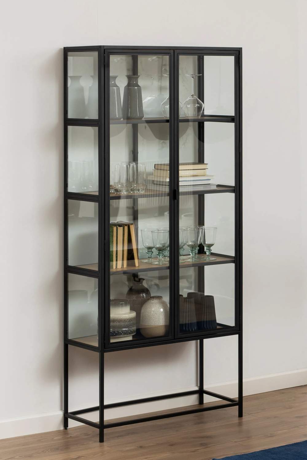 Seaford Vitrine, sort/natur, large
