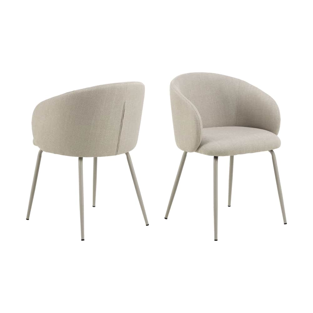 Eleanor Spisebordsstol - 2 stk, beige/grå, large