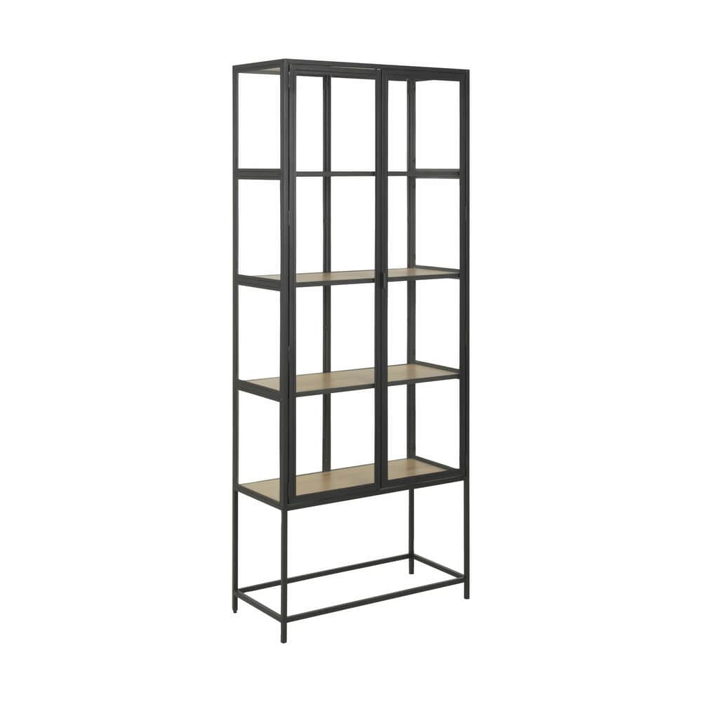 Seaford Vitrine, sort/natur, large