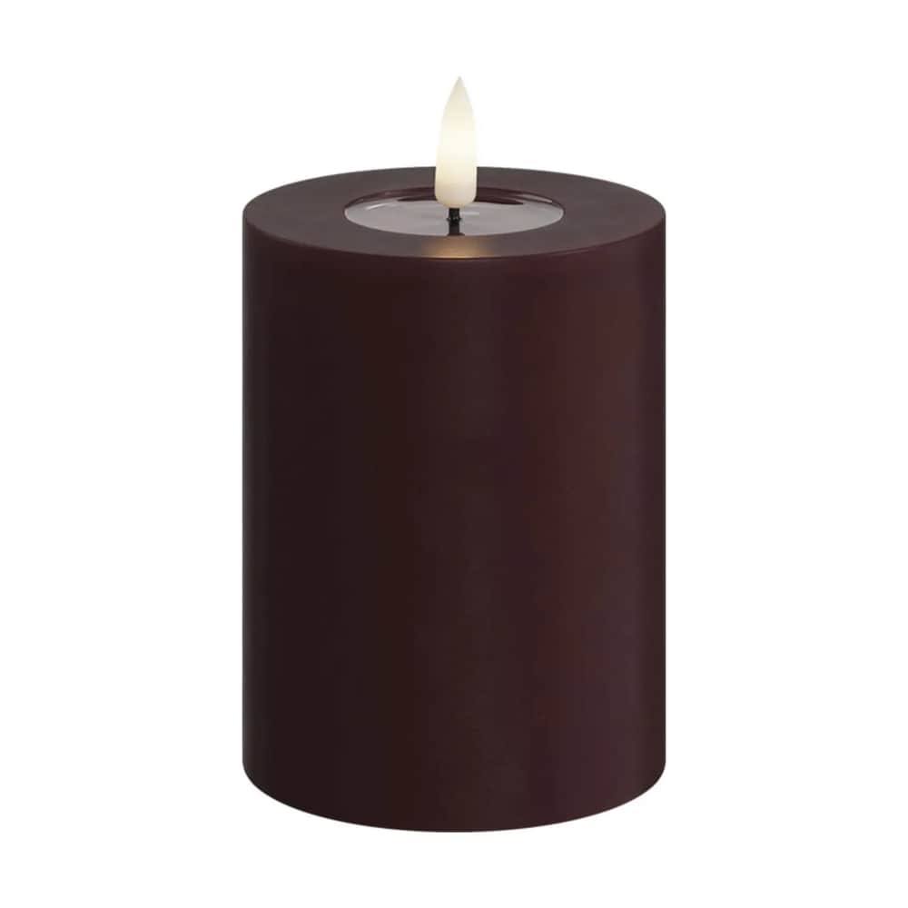 Real Flame LED Bloklys, mørk bourgogne, large