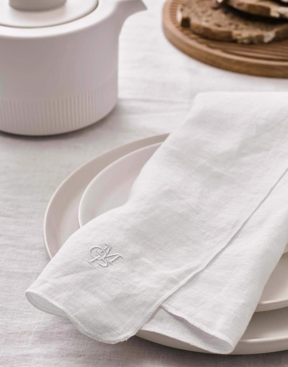 Valka Mundservietter, white, large