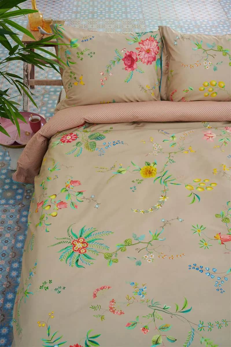 Fleur Grandeur Sengetøj, khaki, large