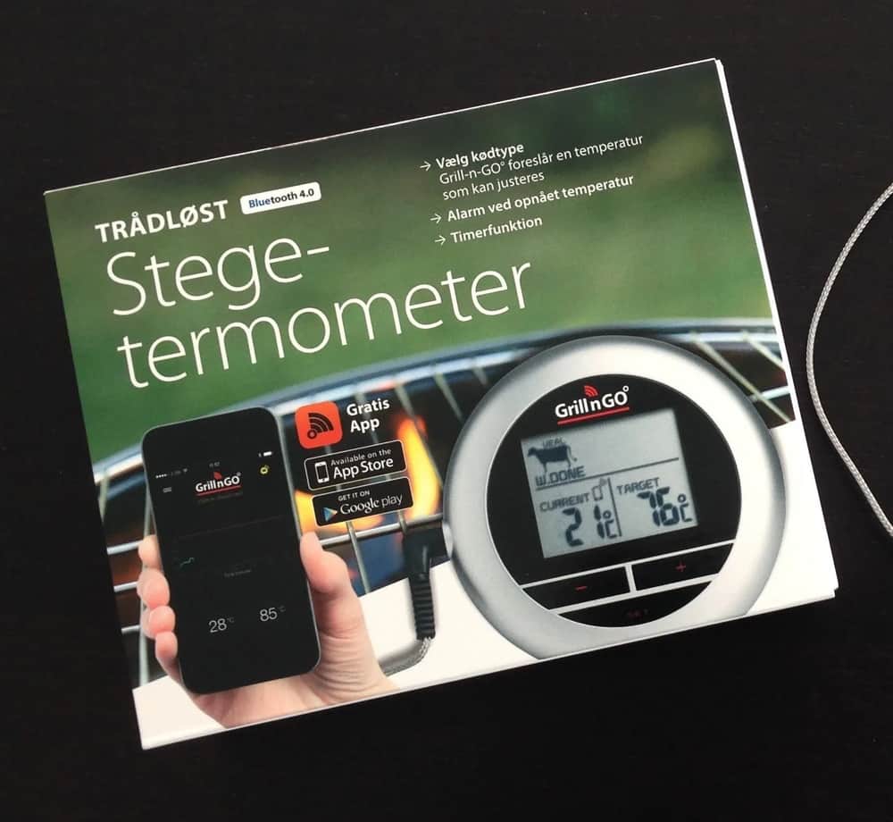 GRILL'N'GO Stegetermometer - Trådløs Bluetooth - Brug via App - Inkl. batterier | Imerco