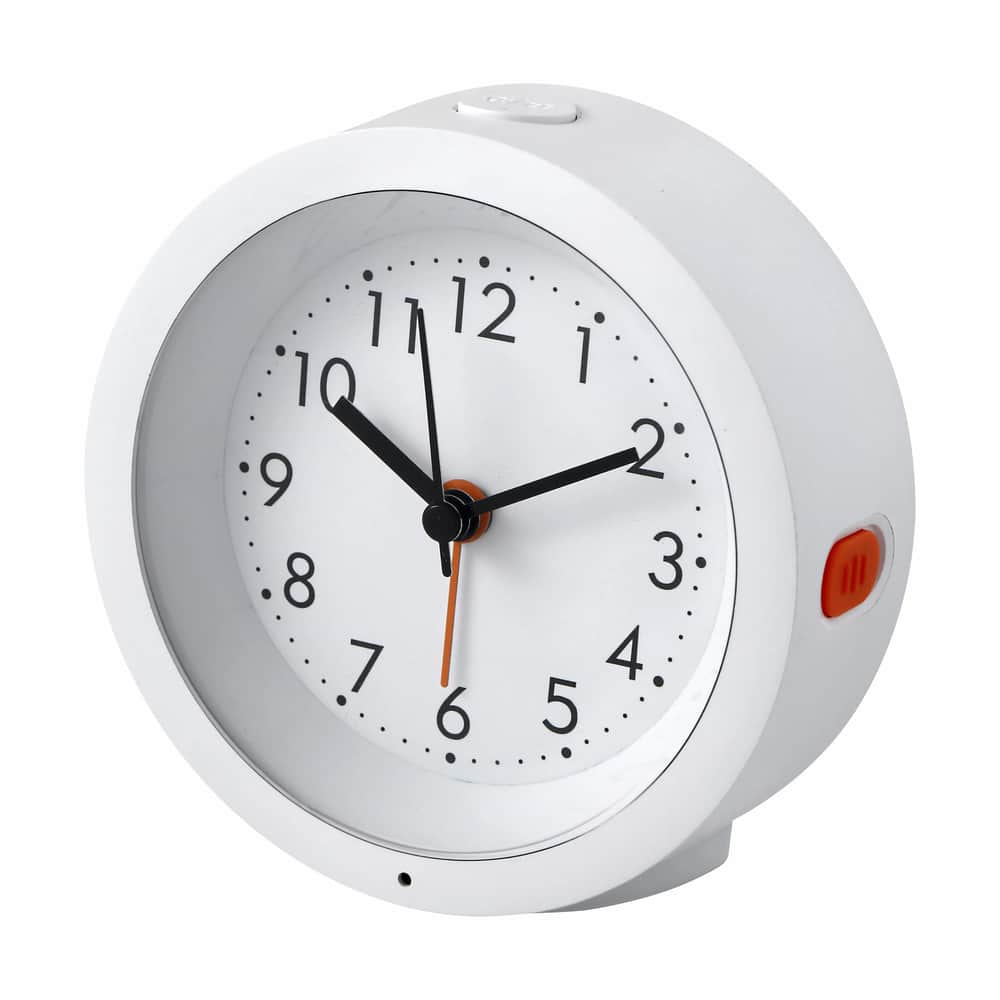 OurTime - Vækkeur - H 10,5 x B 7,5 cm - Plastik - Hvid | Imerco