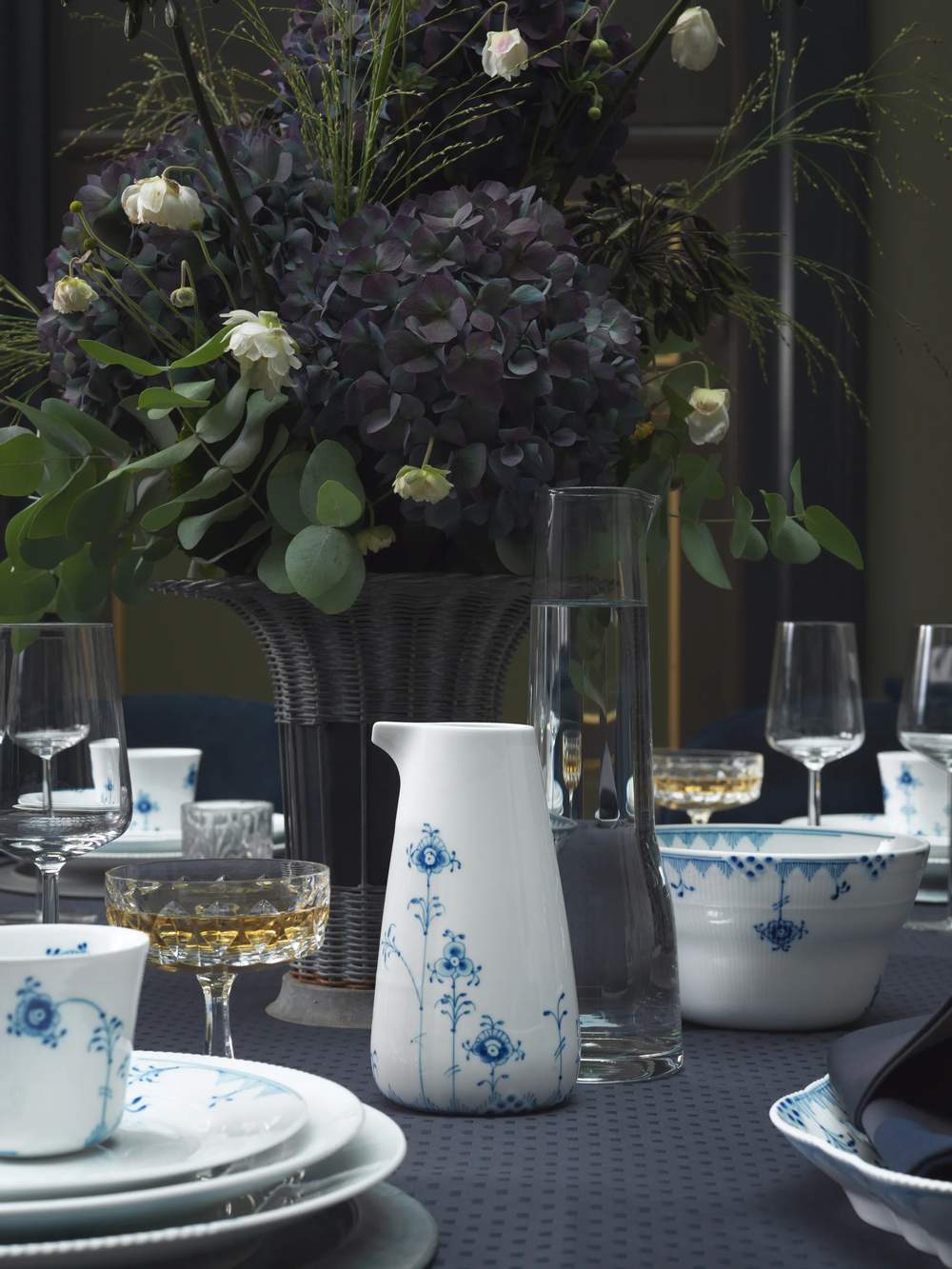 Royal Copenhagen dybe tallerkener Blå Elements Dyb Tallerken