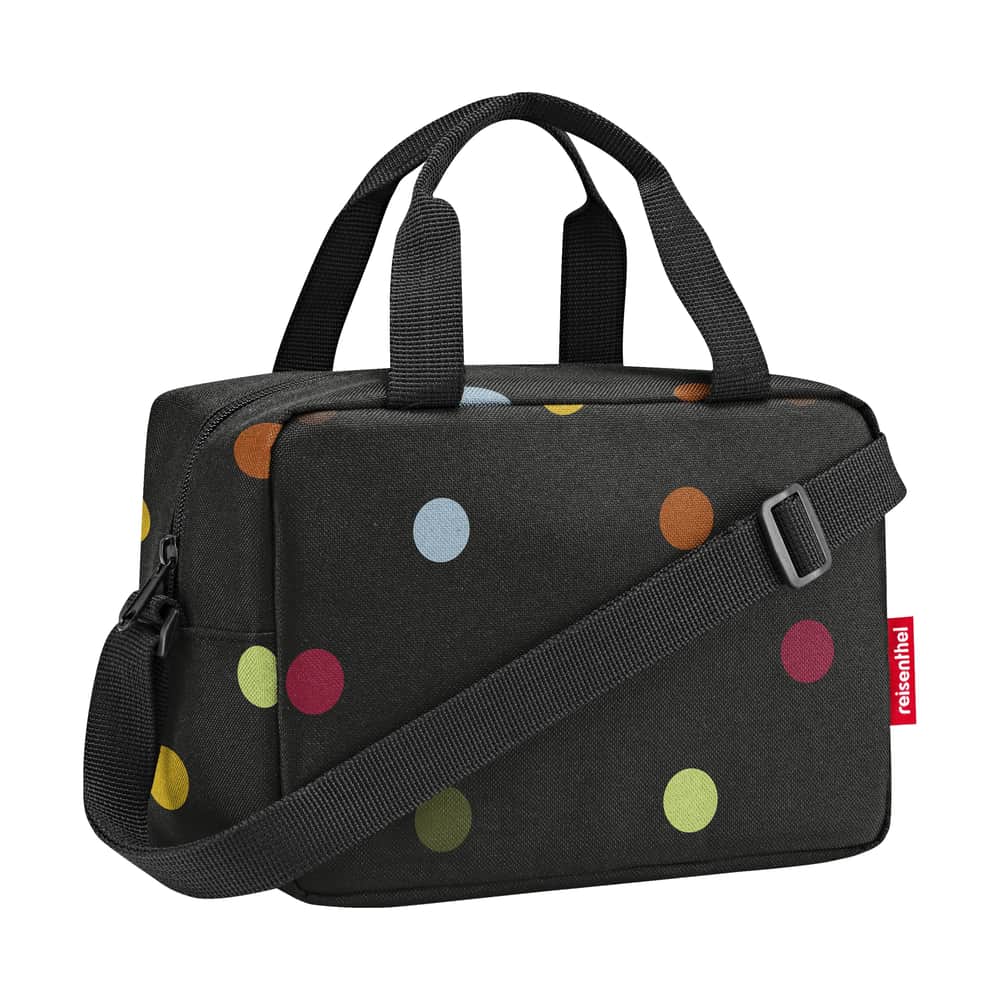 Coolerbag To-Go, sort med prikker, large