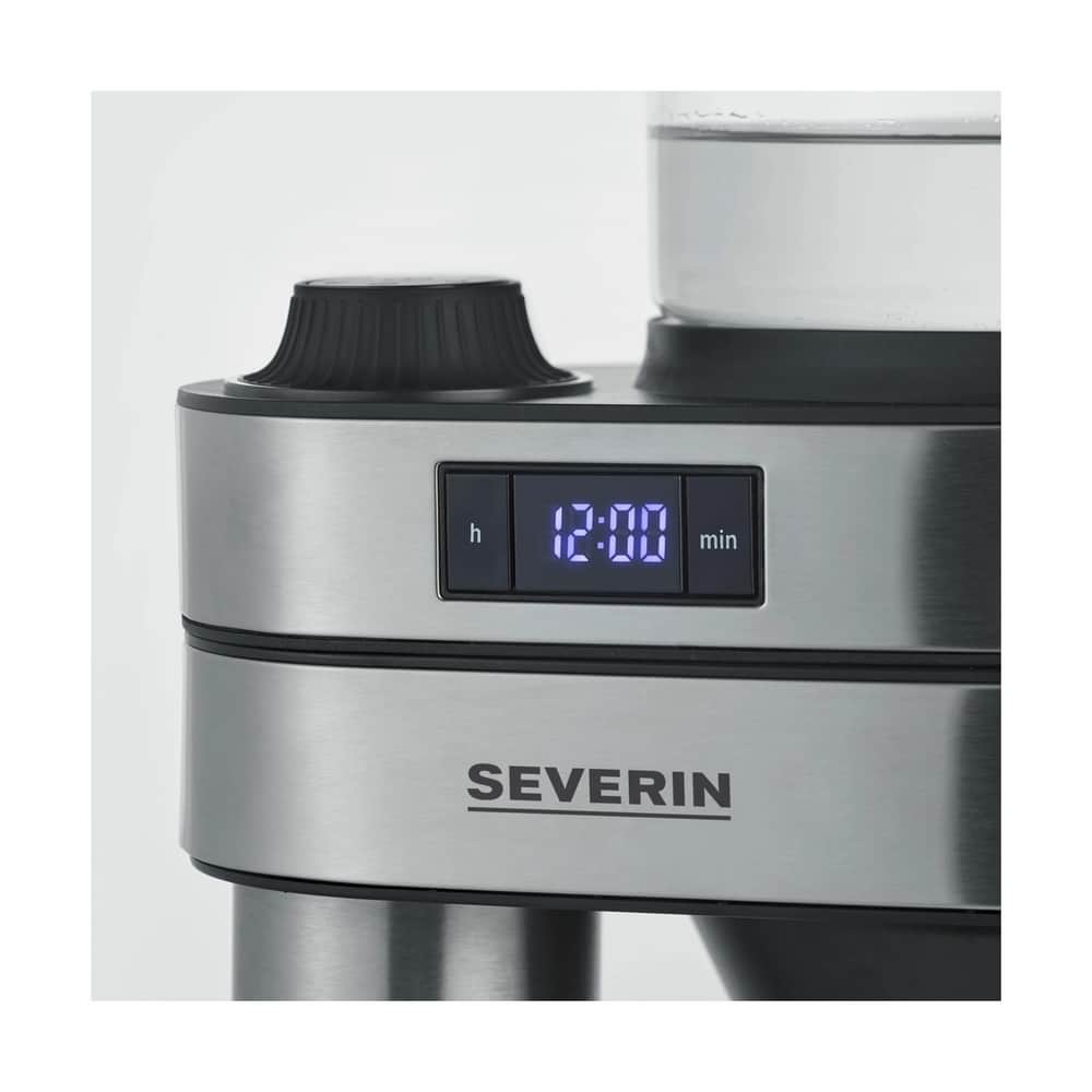 Severin Kaffemaskine - 8 - 1450 watt - Stål/sort | Imerco