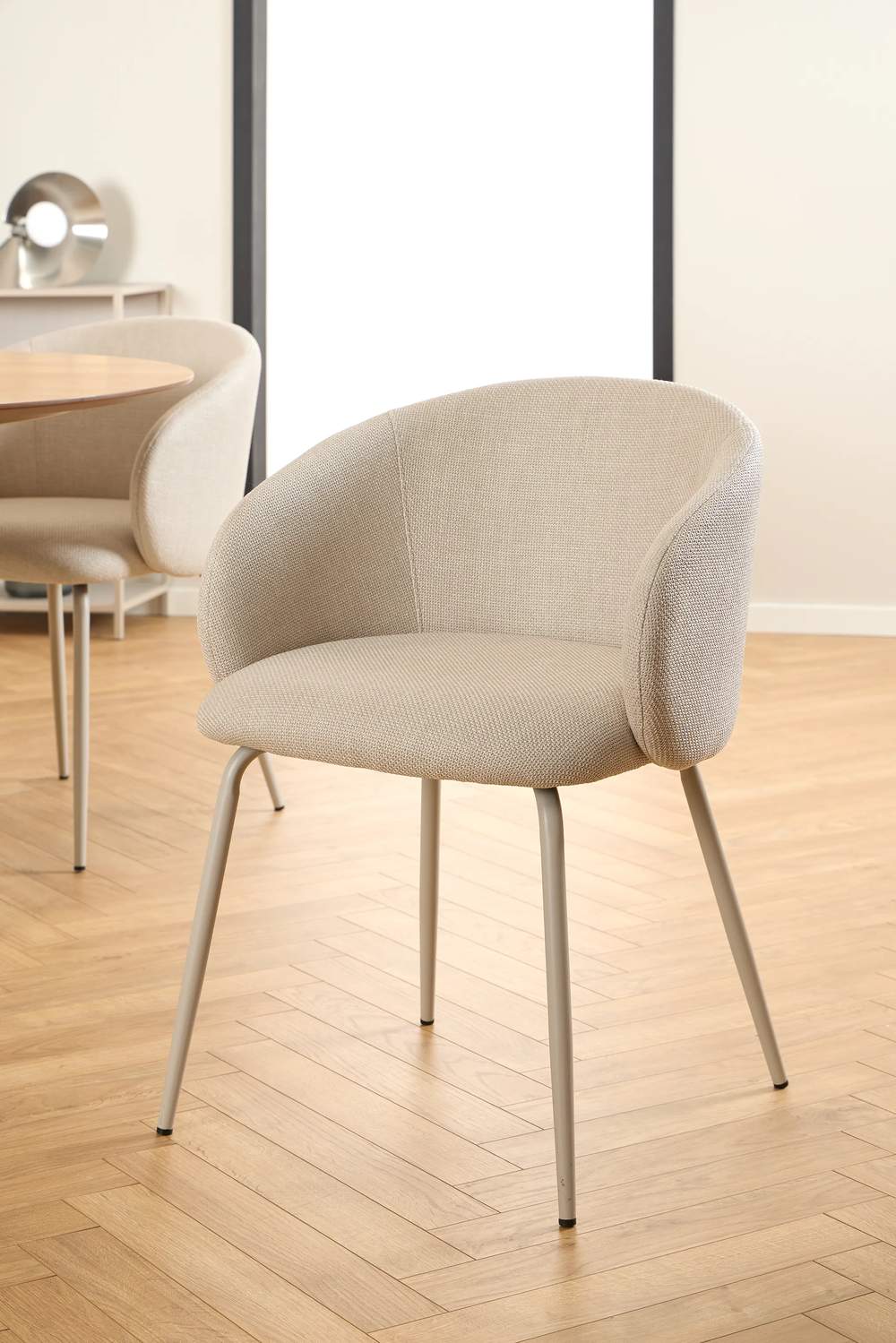 Eleanor Spisebordsstol - 2 stk, beige/grå, large