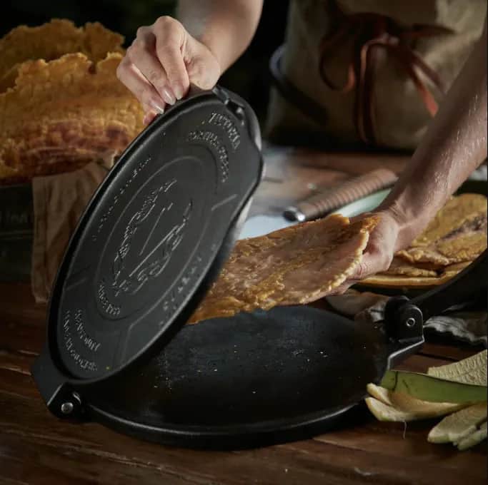 Tortillapresser, sort, large