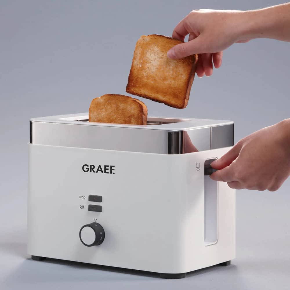 Graef - Brødrister TO61EU - 2 skiver brød - 888 watt - Hvid | Imerco