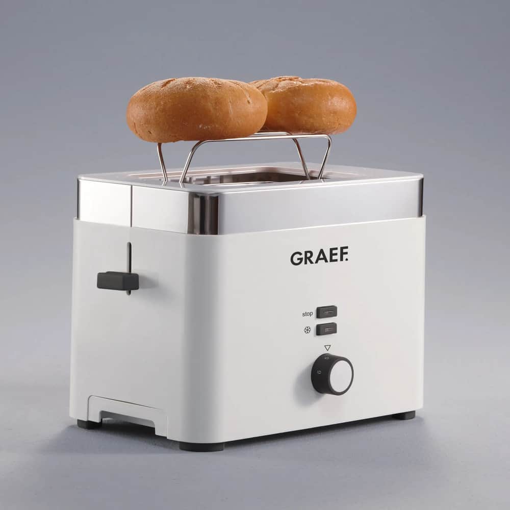 Graef - Brødrister TO61EU - 2 skiver brød - 888 watt - Hvid | Imerco
