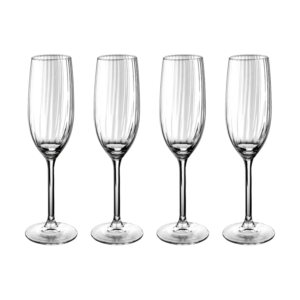 Daisy Champagneglas - 4 stk., klar, large