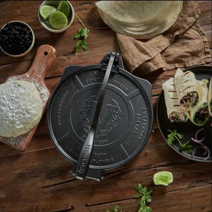 Tortillapresser, sort, large