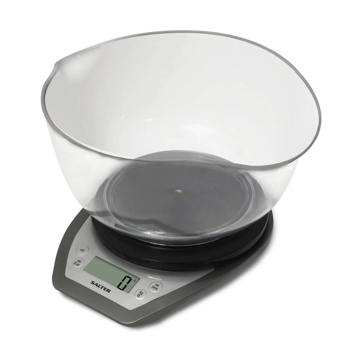 Salter - Digital Køkkenvægt m. skål - Vejekapacitet: 5 kg - 1 gram - Inkl. tilbehør | Imerco