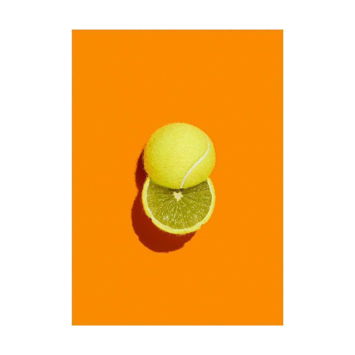 plakat - Slice of lime, gul;orange, large