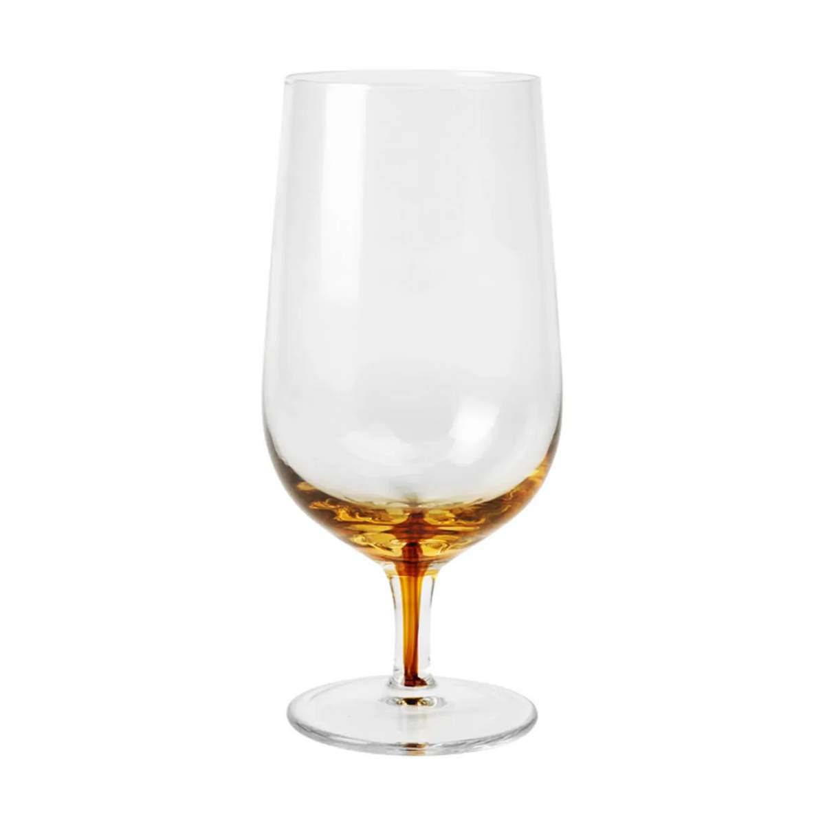Amber Ølglas, caramel, large