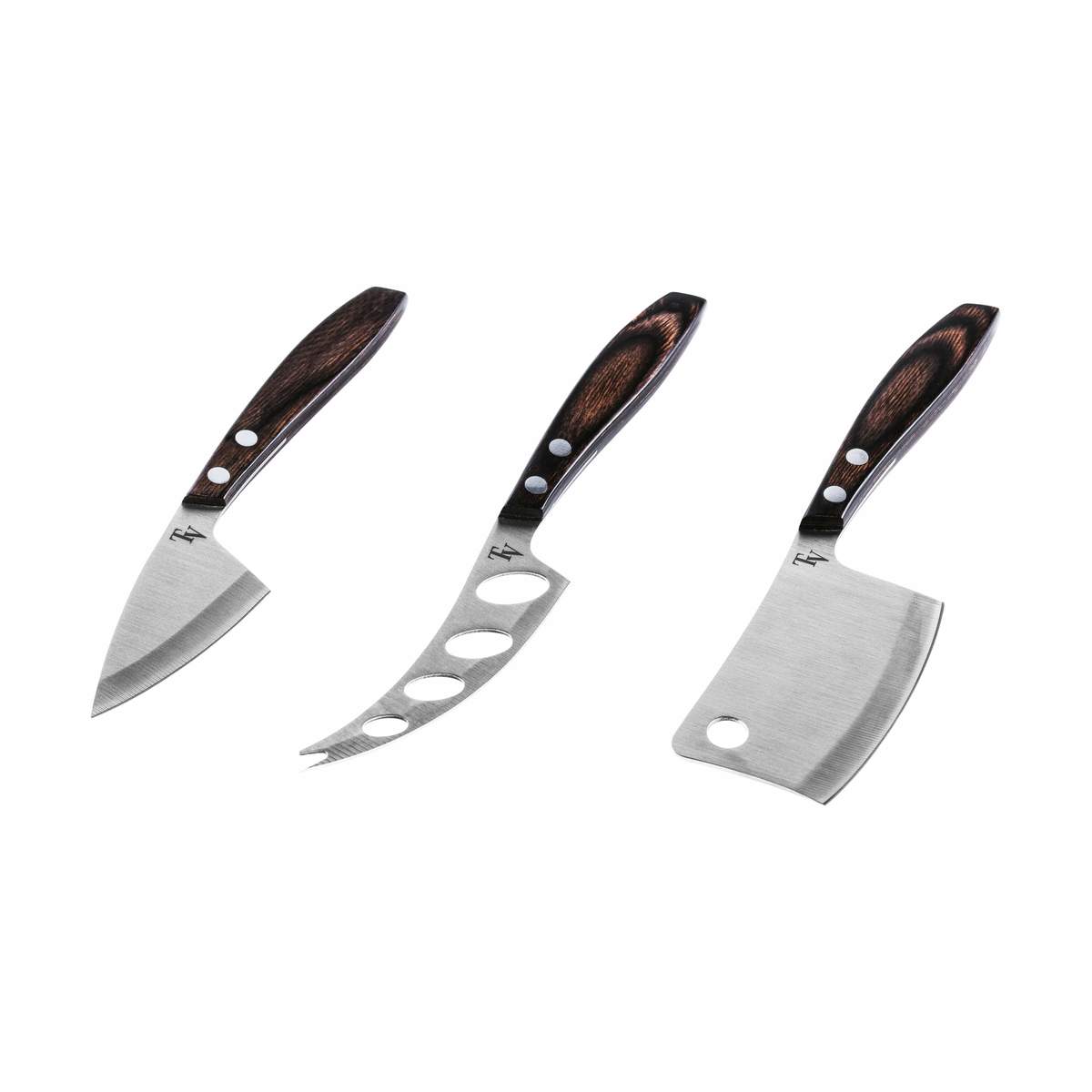 Timm Vladimir Kitchen - Ostesæt 3 dele - 3 forskellige knive - Pakkatræ/rustfrit stål | Imerco