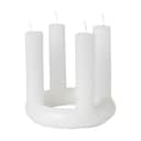 Broste Copenhagen Bloklys Lucille Skulptur Lys i Pure White, 1