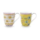 PIP Studio Krus og kopper med hank Lily & Lotus Krus - 2 stk. i Yellow, 450 ml, 1