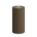 Deluxe Homeart LED-lys Real Flame LED Bloklys i Karamel , 15 cm, 1