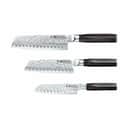 THE CUSTOM CHEF™ Santokuknive Cuisine::pro® Damashiro® EMPEROR Damashiro® EMPEROR Santokuknivsæt - 3 dele i Sølv/sort, 1