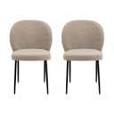 CASA Living Spisebordsstole Patricia Spisebordsstol - 2 stk. i beige/sort, 1