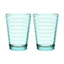 Iittala Vandglas Aino Aalto Vandglas - 2 stk. i Vandgrøn, 33 cl, 1
