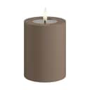 Deluxe Homeart LED-lys Real Flame LED Udendørs Bloklys i Mokka, H10 x Ø7,5 cm, 1