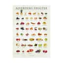 Poster&Frame Plakater plakat - Alverdens frugter i multifarvet, B50 x L70 cm, 1