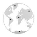 Present Time Lærredstryk World opslagstavle i Hvid, 1