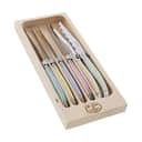 Jean Dubost Bordknive Laguiole Kniv - 6 stk. i Lilla/Pink/Gul/Grøn/Blue/Elfenben, 1
