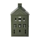 Casa Christmas Bloklysestage Lanterne i Grøn, 33,8 cm, 1