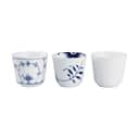 Royal Copenhagen Krus og kopper uden hank Gifts with History Krus - 3 stk. i blå/hvid, 26 cl, 1