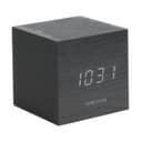 Karlsson Vækkeure Mini Cube Veneer Vækkeur i Sort, 1