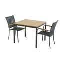 Mandalay Havemøbelsæt Toscana & Ravello Havemøbelsæt - 3 dele i Antracit, Bord (L 82 cm) med 2 stole, 1